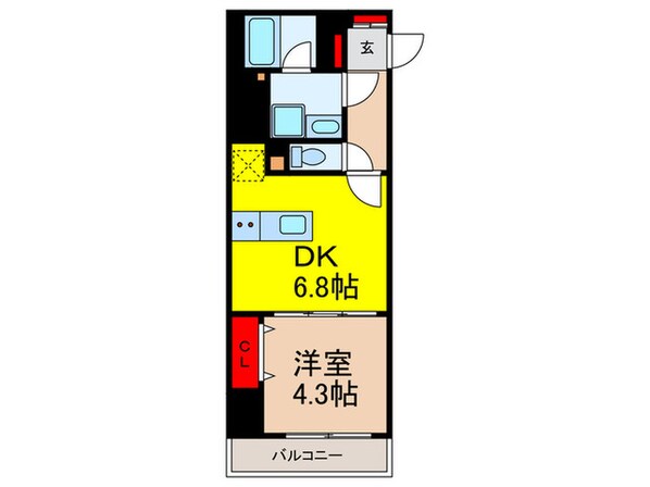 ｸﾛｽﾚｼﾞﾃﾞﾝｽ日本橋浜町の物件間取画像